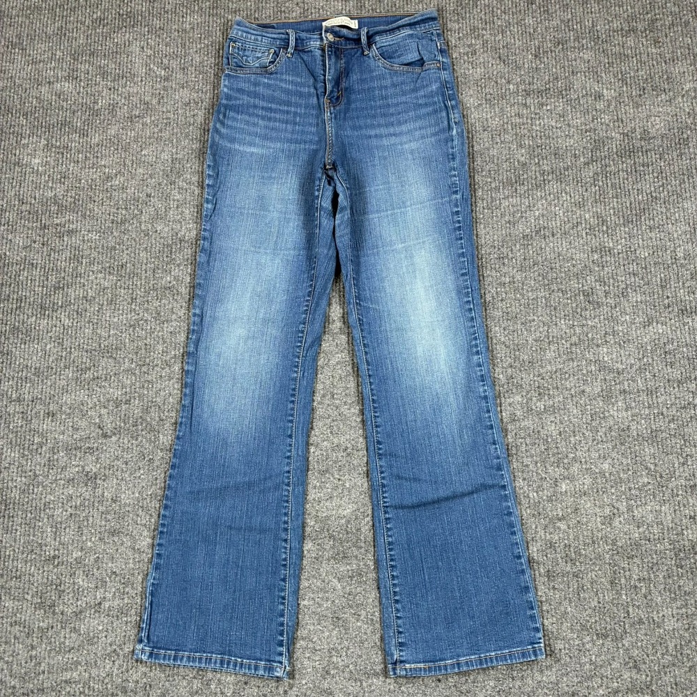Levis 512 Perfectly Slimming Womens Bootcut Jeans Size 8M Blue Denim Mid Rise